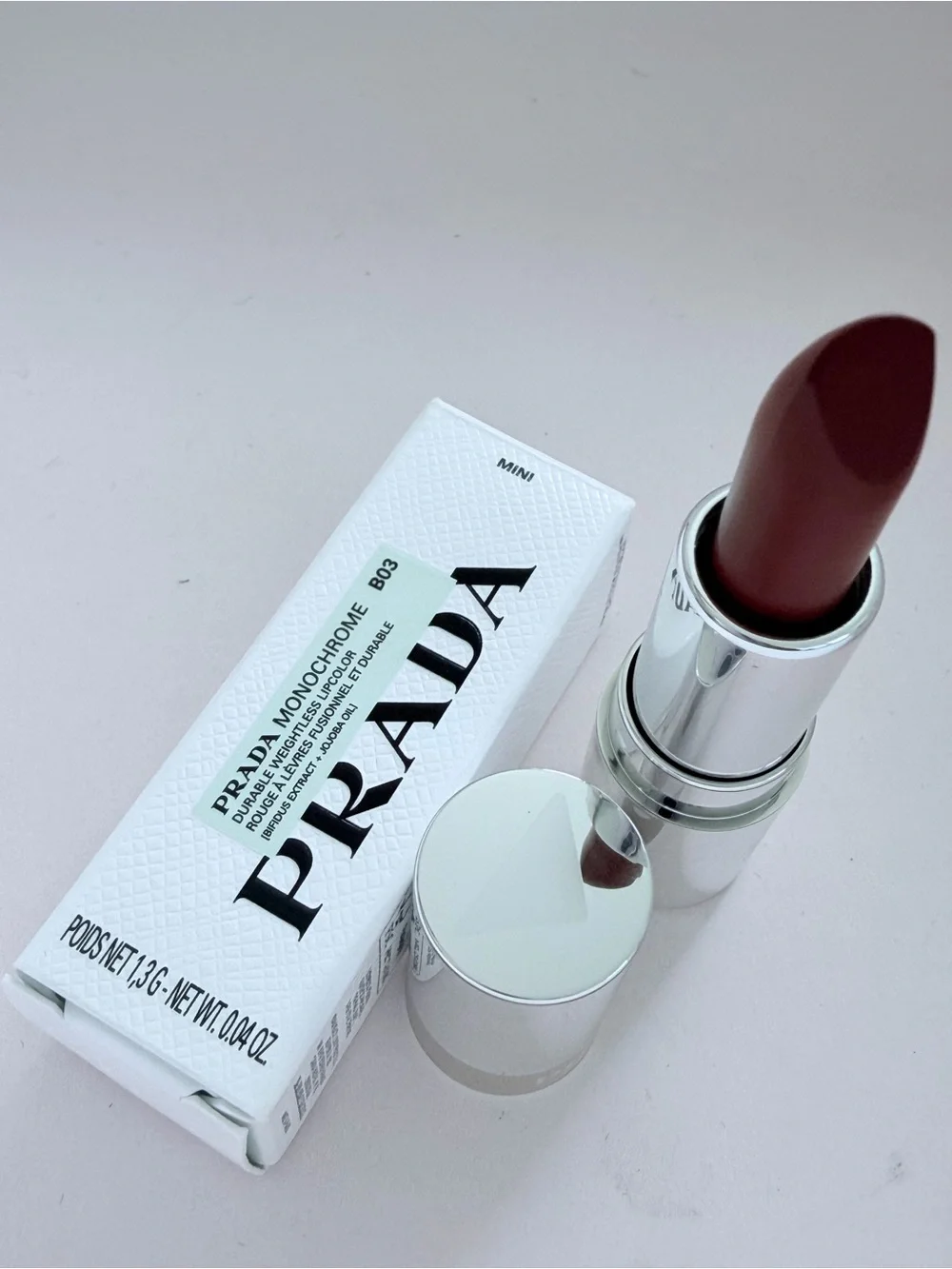 PRADA Monochrome Lipstick B03 - TRAVEL SIZE  / NIB